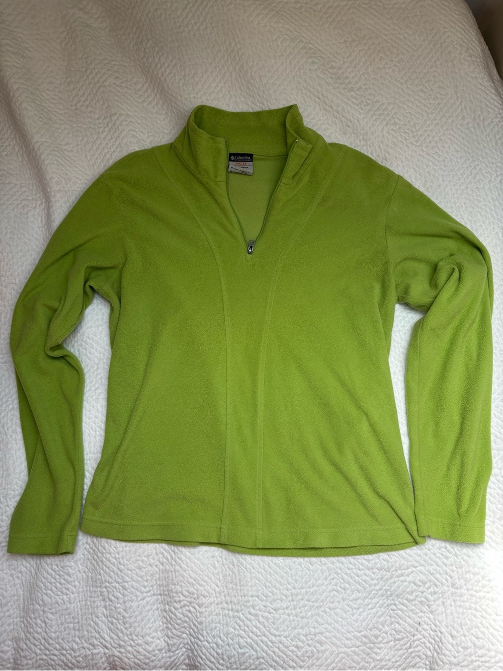 Columbia XCO Women’s Lime Green Quarter-Zip Fleece Top